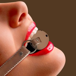 MORDAÇA RESPIRÁVEL OUCH! BALL GAG PREMIUM CASTANHA