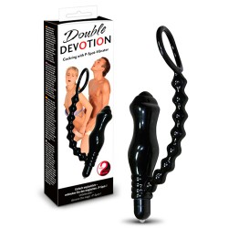 ANEL PARA O PÉNIS COM ESTIMULADOR ANAL DOUBLE DEVOTION