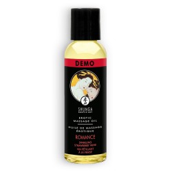 ÓLEO DE MASSAGEM SHUNGA ROMANCE MORANGO CHAMPANHE 60ML