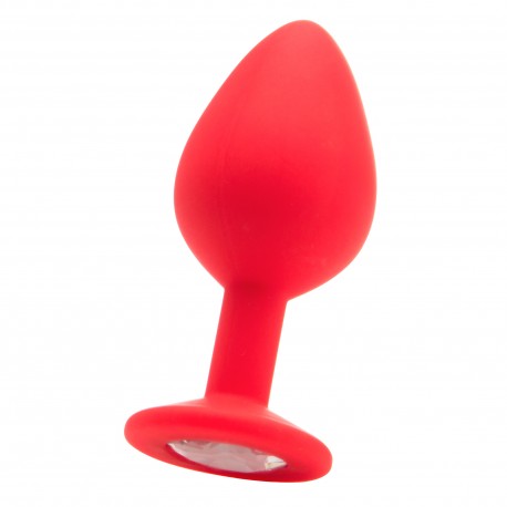 PLUG ANAL DIAMOND BUTT PLUG GRANDE VERMELHO