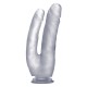 DILDO DUPLO REALÍSTICO REALROCK 10” TRANSPARENTE