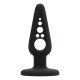 PLUG ANAL EM SILICONE PLUG & PLAY 4” PRETO