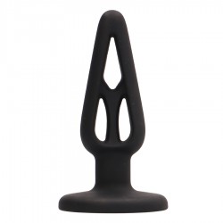 PLUG ANAL EM SILICONE PLUG & PLAY 4” PRETO