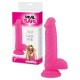 DILDO EM SILICONE REAL SAFE ROD LARGE ROSA