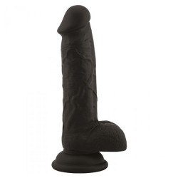 DILDO EM SILICONE REAL SAFE ROD LARGE PRETO