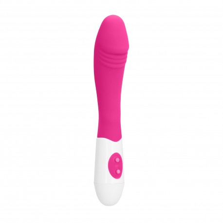 VIBRADOR EM SILICONE RIBBED GC ROSA