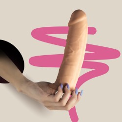 DILDO PREMIUM SILICONE TESSUDO 9" BAUNILHA CRUSHIOUS