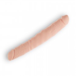 DILDO DUPLO REALISTA ALIVE TWINS BRANCO 