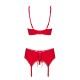 CONJUNTO JOLIEROSE TAMANHO QUEEN OBSESSIVE VERMELHO