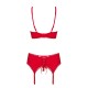 CONJUNTO JOLIEROSE TAMANHO QUEEN OBSESSIVE VERMELHO