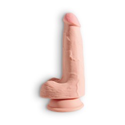 DILDO COM TESTÍCULOS 5" TRIPLE DENSITY KING COCK BRANCO