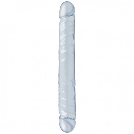 DILDO DUPLO JR. DOUBLE DONG 12'' TRANSPARENTE