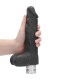 VIBRADOR REALÍSTICO 8" COM TESTÍCULOS REALROCK PRETO