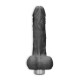 VIBRADOR REALÍSTICO 8" COM TESTÍCULOS REALROCK PRETO