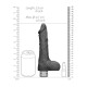 VIBRADOR REALÍSTICO 8" COM TESTÍCULOS REALROCK PRETO