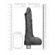 VIBRADOR REALÍSTICO 10" COM TESTÍCULOS REALROCK PRETO