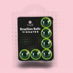 BOLAS LUBRIFICANTES BRAZILIAN BALLS SHOCK EFEITO VIBRADOR 6 x 4GR