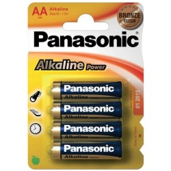 4 PILHAS AA ALCALINAS PANASONIC