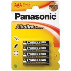 4 PILHAS AAA ALCALINAS PANASONIC