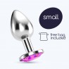 PLUG ANAL JOIA BIJOU ROSA PEQUENO CRUSHIOUS COM BOLSA AVELUDADA GRÁTIS