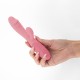 VIBRADOR RECARREGÁVEL COM ESTIMULADOR DE CLITÓRIS BLOSSOMS ROSA PASTEL E LUBRIFICANTE À BASE DE ÁGUA INCLUÍDO CRUSHIOUS