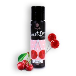 GEL LUBRIFICANTE COM SABOR A CHUPA DE CEREJA SWEET LOVE SECRET PLAY 60ML