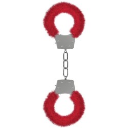 ALGEMAS COM PELUCHE PLEASURE FURRY HANDCUFFS VERMELHAS