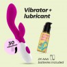 VIBRADOR COM ESTIMULADOR DE CLITÓRIS CHERIE E LUBRIFICANTE À BASE DE ÁGUA INCLUÍDO CRUSHIOUS