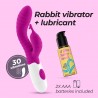 VIBRADOR COM ESTIMULADOR DE CLITÓRIS GUMMIE ROXO E LUBRIFICANTE À BASE DE ÁGUA INCLUÍDO CRUSHIOUS