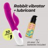 VIBRADOR COM ESTIMULADOR DE CLITÓRIS MOCHI ROXO E LUBRIFICANTE À BASE DE ÁGUA INCLUÍDO CRUSHIOUS