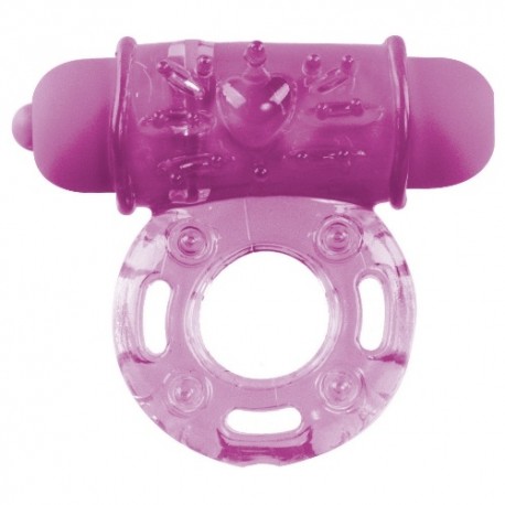 ANEL VIBRATÓRIO VIBRATING BULLET RING ROXO