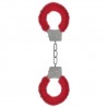 ALGEMAS COM PELUCHE BEGINNER'S FURRY HANDCUFFS VERMELHAS