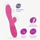 VIBRADOR RECARREGÁVEL COM ESTIMULADOR DE CLITÓRIS BLOSSOMS ROSA CHOQUE E LUBRIFICANTE À BASE DE ÁGUA INCLUÍDO CRUSHIOUS