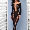 CATSUIT CR-4646 PRETO CHILIROSE
