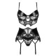 CONJUNTO DE 3 PEÇAS LEONELA PRETO BEAUTY NIGHT FASHION