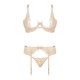 CONJUNTO DE 3 PEÇAS ROSE NUDE BEAUTY NIGHT FASHION