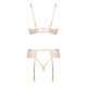 CONJUNTO DE 3 PEÇAS ROSE NUDE BEAUTY NIGHT FASHION