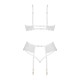 CONJUNTO DE 3 PEÇAS ROSE BRANCO BEAUTY NIGHT FASHION