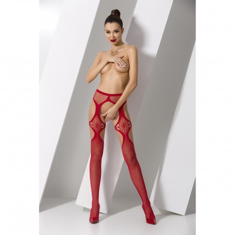 COLLANTS COM EFEITO DE LIGAS S023 VERMELHAS EROTIC LINE PASSION