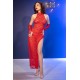 VESTIDO DE RENDA E TANGA CR-4853 VERMELHO CHILIROSE