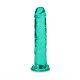 DILDO STRAIGHT REALISTIC CRYSTAL CLEAR 6 /14,5 CM VERDE REALROCK