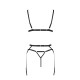 CONJUNTO DE 3 PEÇAS MEGGY PRETO DEVIL COLLECTION PASSION