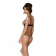 CONJUNTO DE 2 PEÇAS COM SUTIÃ ABERTO MARINA BEGE DEVIL COLLECTION PASSION