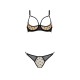 CONJUNTO DE 2 PEÇAS COM SUTIÃ ABERTO MARINA BEGE DEVIL COLLECTION PASSION