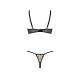 CONJUNTO DE 2 PEÇAS COM SUTIÃ ABERTO MARINA BEGE DEVIL COLLECTION PASSION