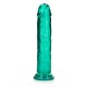 DILDO STRAIGHT REALISTIC CRYSTAL CLEAR 9 /23 CM VERDE REALROCK
