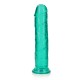 DILDO STRAIGHT REALISTIC CRYSTAL CLEAR 9 /23 CM VERDE REALROCK