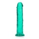 DILDO STRAIGHT REALISTIC CRYSTAL CLEAR 9 /23 CM VERDE REALROCK