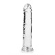 DILDO STRAIGHT REALISTIC CRYSTAL CLEAR 8 /20 CM TRANSPARENTE REALROCK