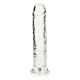 DILDO STRAIGHT REALISTIC CRYSTAL CLEAR 8 /20 CM TRANSPARENTE REALROCK